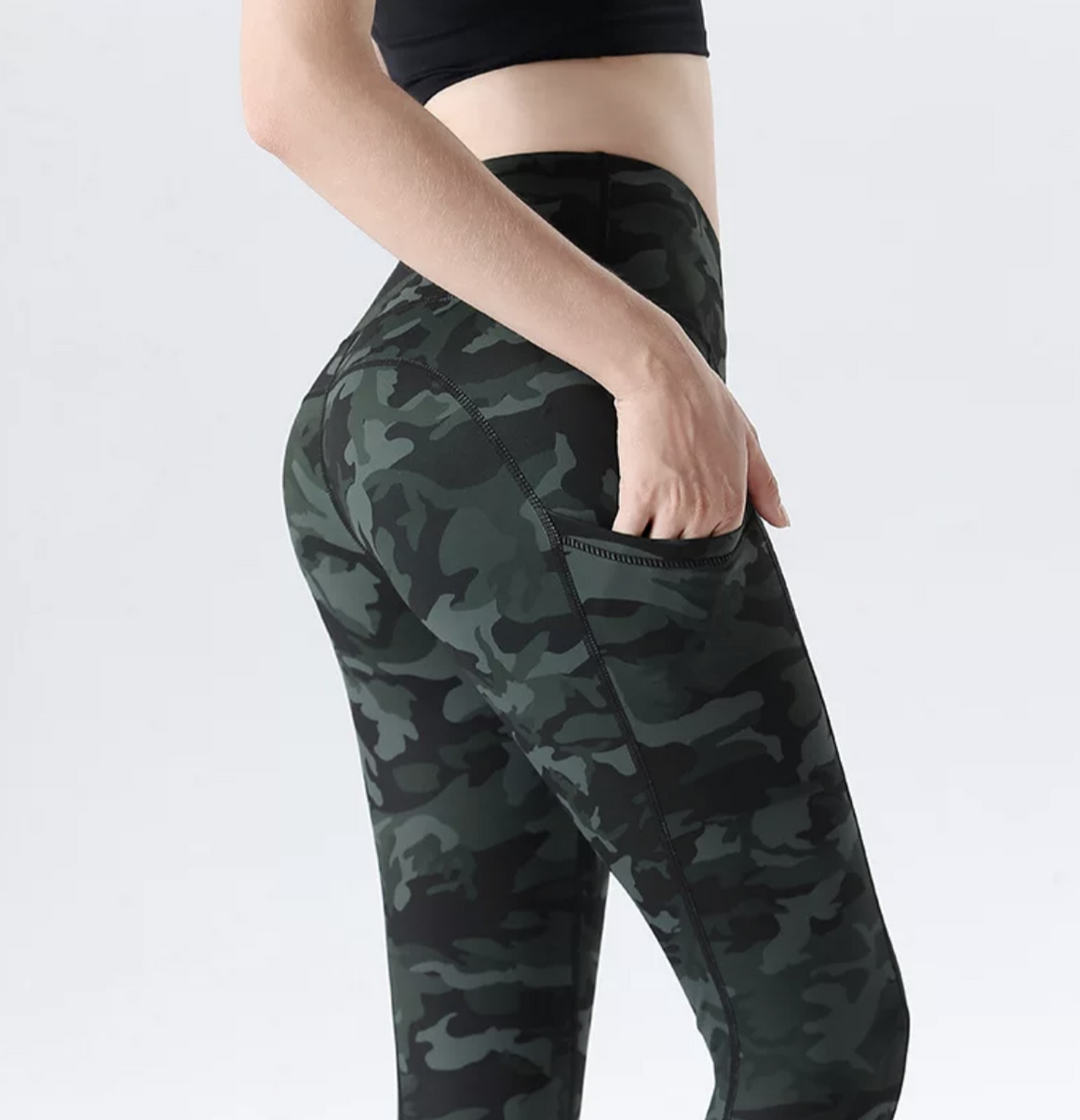 Camo High-Waisted Workout Leggings - Competitor Source